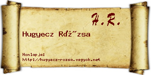 Hugyecz Rózsa névjegykártya