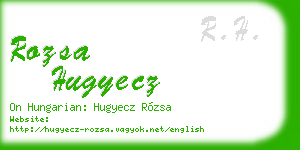 rozsa hugyecz business card